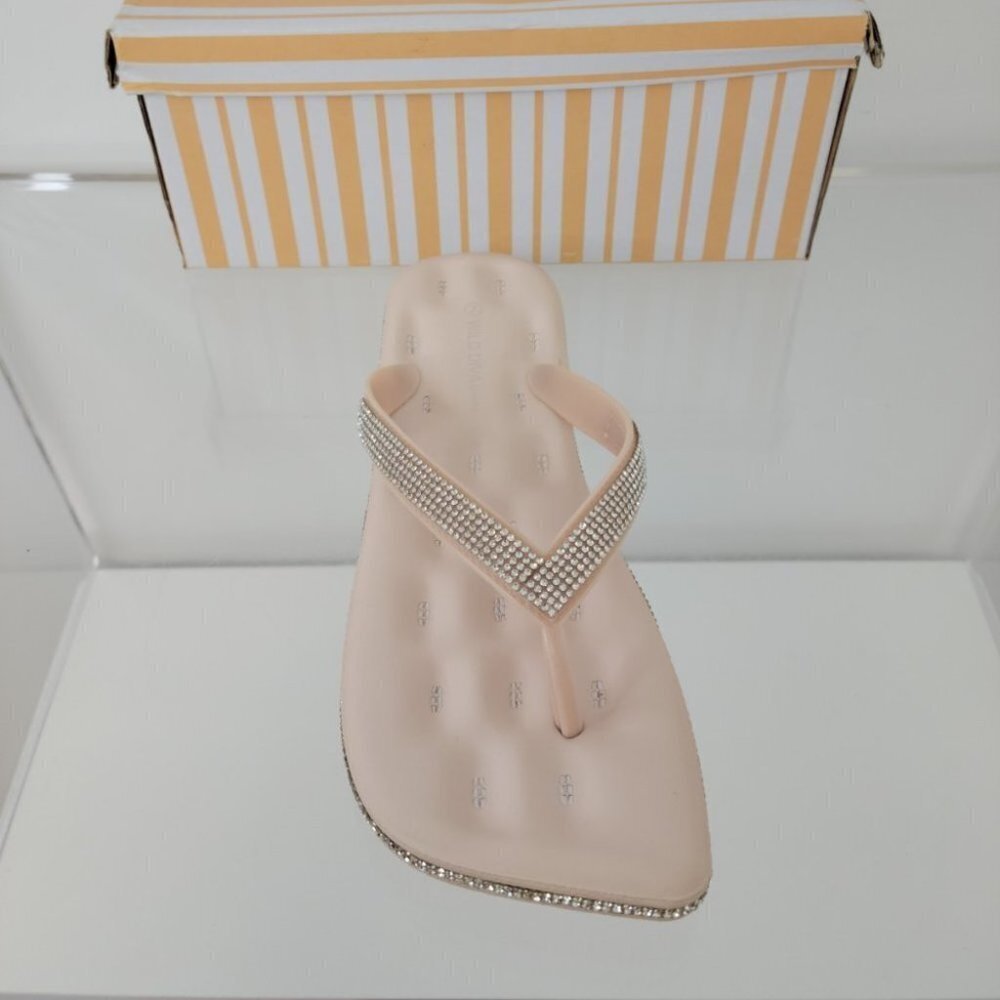 Wild Diva Rhinestone  Square Sandals - Picture 3 of 6